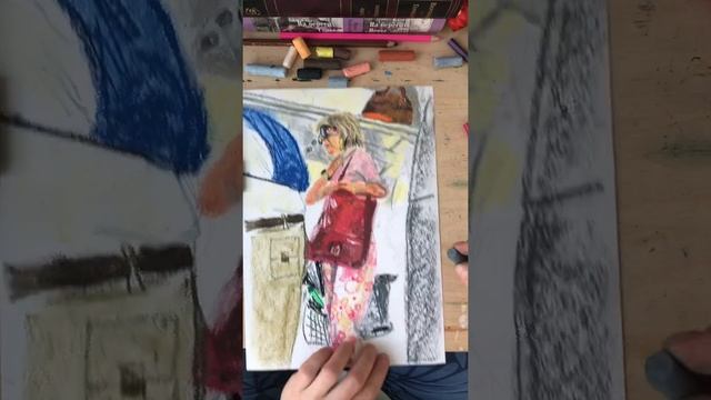 Рисуем человека масляной пастелью. Часть четвёртая. смотреть онлайн