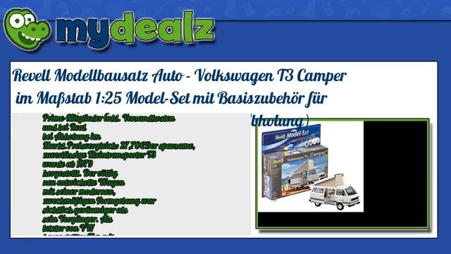 21% SPAREN - Revell Modellbausatz Auto - Volkswagen T3 Camper im Ma�stab 1:25 Model-Set mit смотреть онлайн