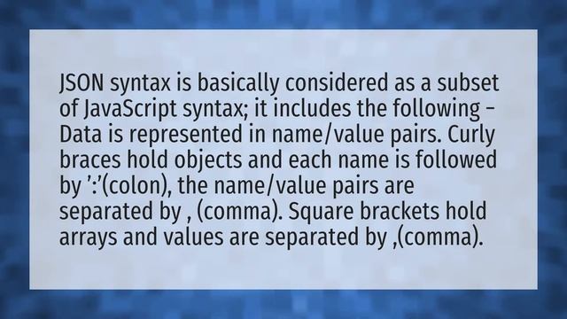 What is JSON syntax? смотреть онлайн