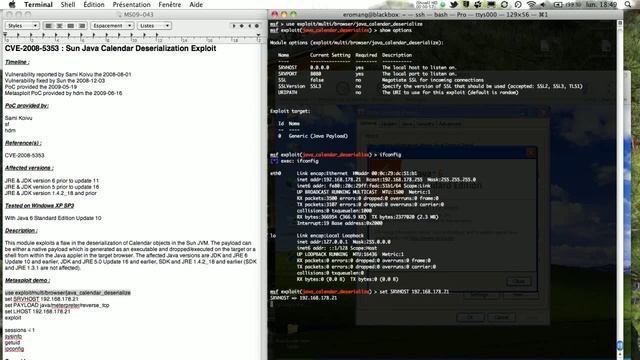 CVE-2008-5353 : Sun Java Calendar Deserialization Exploit смотреть онлайн