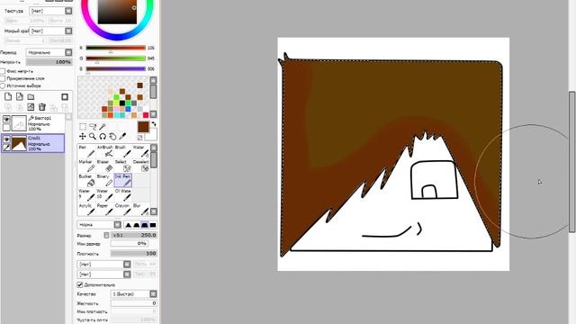 как нарисовать арт в Paint Tool Sai подробно смотреть онлайн