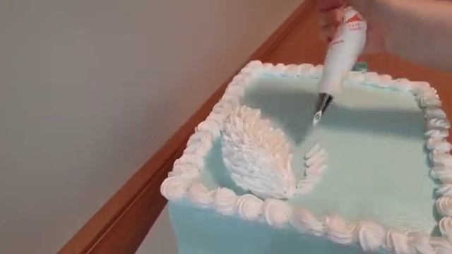 Украшаю торт на крестины и годик для мальчика.Cake decorating. смотреть онлайн