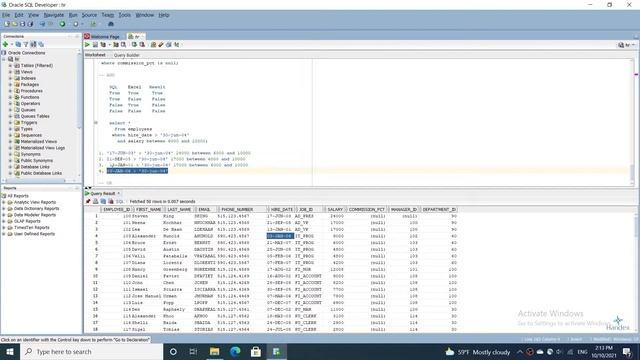 Oracle SQL dərsləri - 7. SQL logical operators - AND, OR, NOT | SQL mantıksal operatörler смотреть онлайн