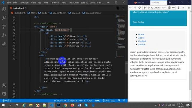 Responsive Web Design || Bootstrap 4.5 || Part - 21|| Card смотреть онлайн