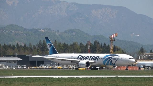 4K✈ EgyptAir ( World Youth Livery) Boeing 777 36NER @ Brnik Airport ✈ смотреть онлайн