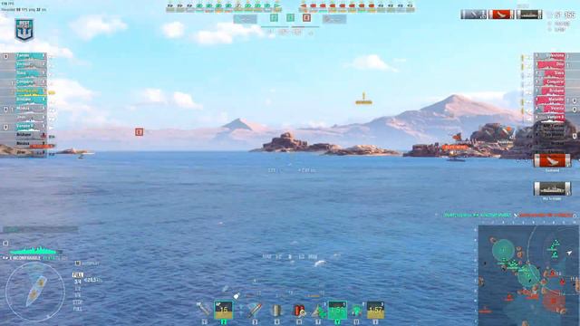 Battleship Incomparable: Old school battle on map Tears of the Desert - World of Warships смотреть онлайн