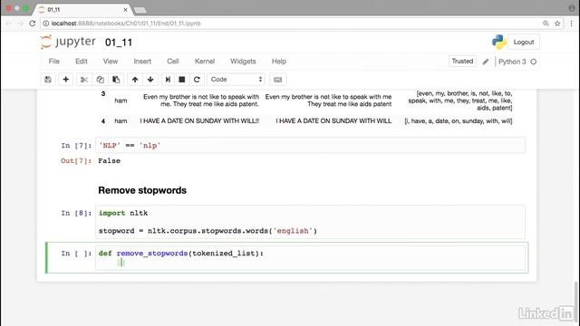14 Implementation Removing stop words смотреть онлайн
