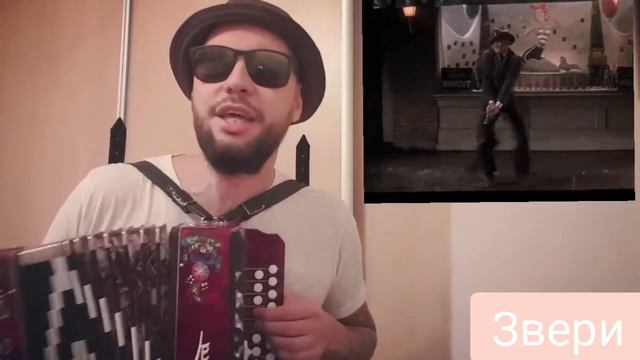 Звери - Дожди-пистолеты (cover на гармони) смотреть онлайн