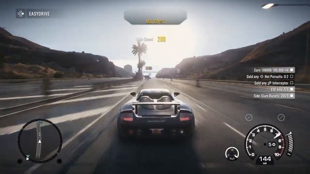 Porsche Carrera GT top speed test (NFS RIVALS) смотреть онлайн