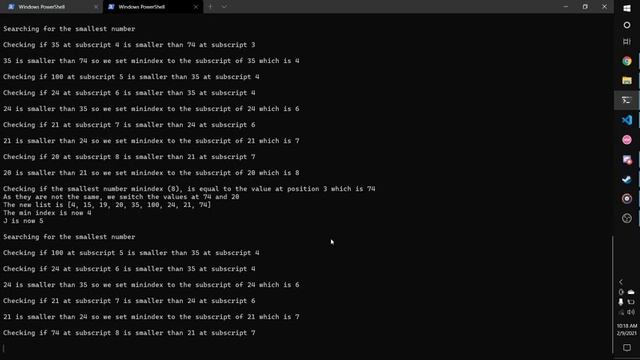 Selection Sort Example with Python смотреть онлайн