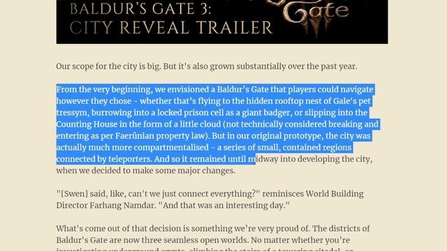 Baldur's Gate 3 - We've Got Even More News.. (1000+ NPCs / Three Seamless Worlds!) смотреть онлайн