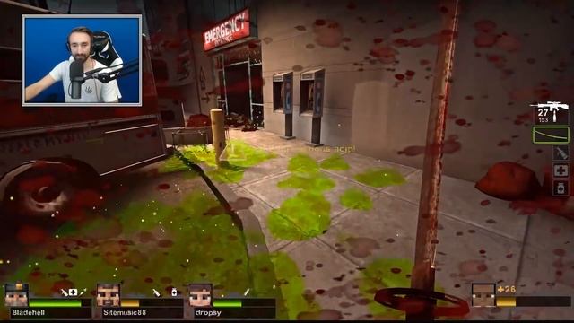 Modded Left 4 Dead 2 Minecraft Mod Funny Moments #2 - Fighting Waves Of Zombies and Skeletons смотреть онлайн