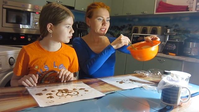 Картина шоколадом, рисуем шоколадом, проводим время с ребенком, чем занять ребенка, шоколад смотреть онлайн