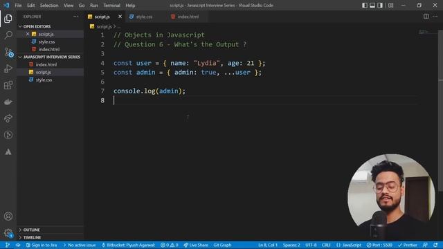 Javascript Interview Questions ( Objects ) - Output Based, Destructuring, Object Referencing, etc смотреть онлайн