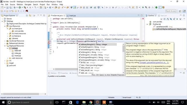Inserting data into database using Servlet in Eclipse смотреть онлайн