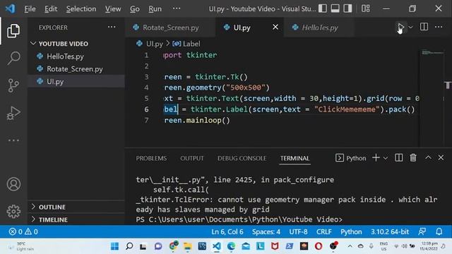 User Interface in Python!; Python Tutorials! Dipansh Video Time смотреть онлайн