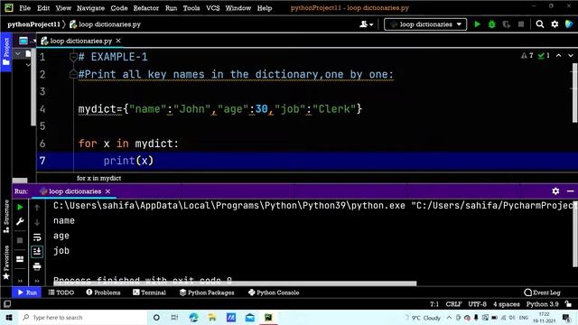 Accessing Dictionary using for Loop in Python || Part-57 || Python Tutorial For Beginners смотреть онлайн