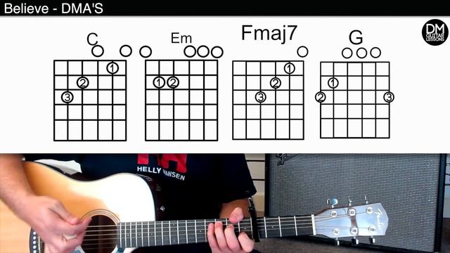 Believe (DMA'S) - Guitar Tutorial/ Lesson смотреть онлайн