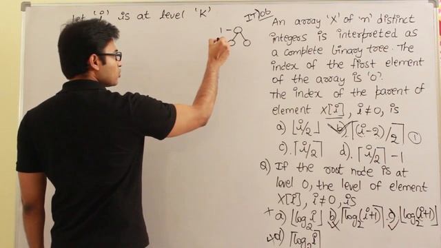 P and DS | Trees | GATE IT 06 question on array representation of a binary tree |Ravindrababu Ravul смотреть онлайн