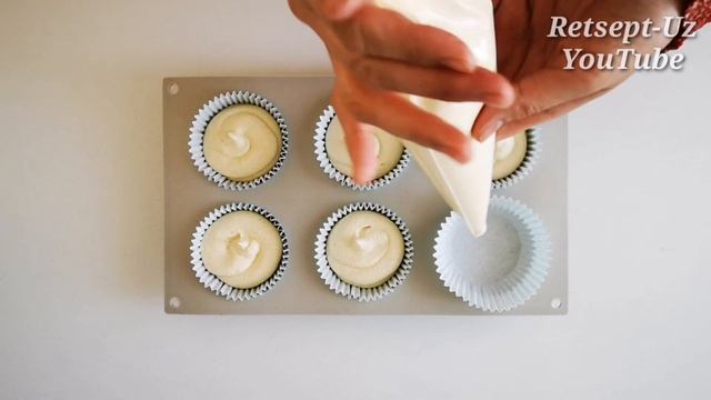 Классические Ванильные КАПКЕЙКИ ☆ Самый ЛЮБИМЫЙ РЕЦЕПТ!!! Фруктовые капкейки смотреть онлайн