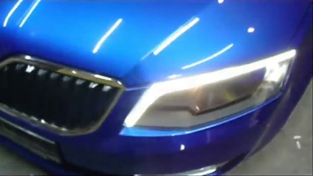 Skoda Octavia A7 тюнинг передней оптики и ПТФ смотреть онлайн