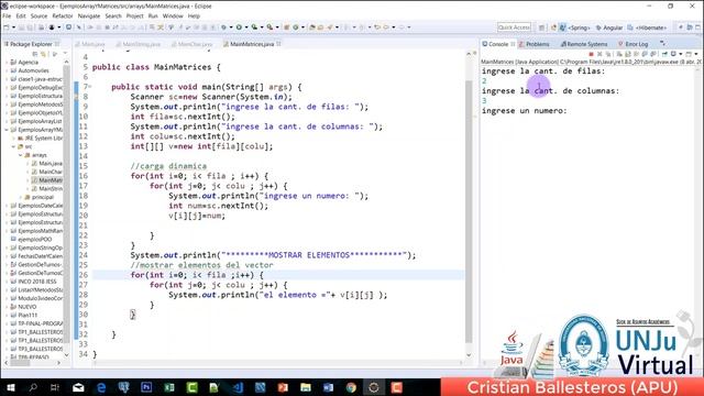 Array y Matrices en JAVA EJEMPLOS PRACTICA UNJU VIRTUAL PARTE 6/6 смотреть онлайн