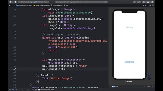 Pick image from gallery and upload to server iOS - SwiftUI and PHP смотреть онлайн