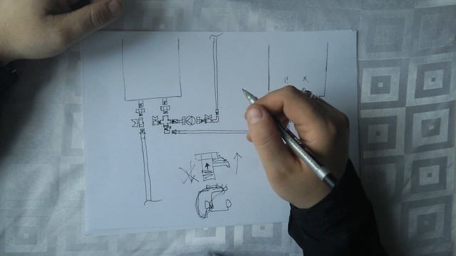 Рециркуляция горячей воды СХЕМА(эл.бойлер + насос гвс) смотреть онлайн