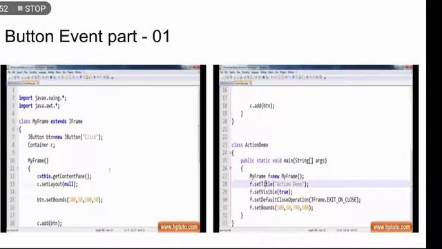 CS-309 JButton & events on buttons Swing in Java part 7 by Naveen Dabley смотреть онлайн