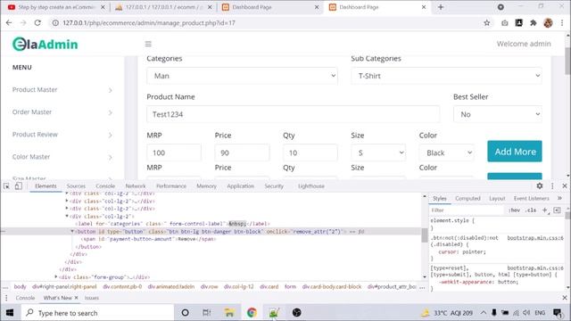 Step by step create an eCommerce website using PHP - Part 37 (Product Multiple Attributes CRUD) смотреть онлайн