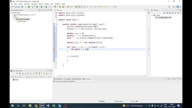 Aprenda a manipular apenas as colunas de uma matriz em Java - URI 1182 - Beecrowd смотреть онлайн