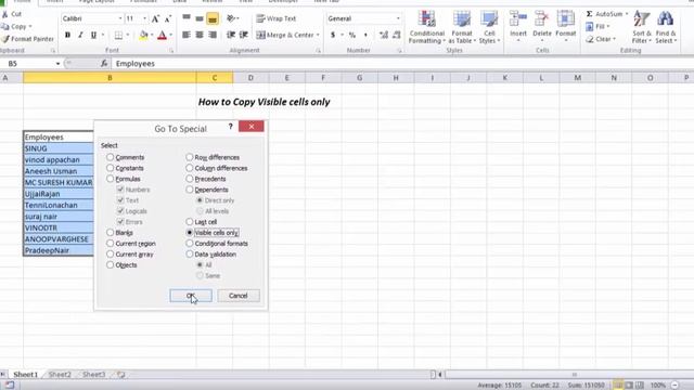 How to copy visible cells only in Microsoft Excel смотреть онлайн