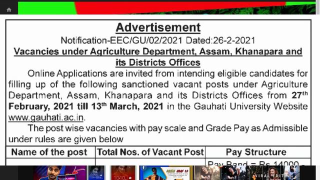Arunudoi Scheme Payment News | Agriculture Department Assam Recruitment for 1837 Post, Apply Online смотреть онлайн