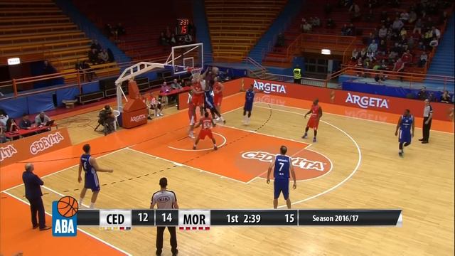 Excellent dunk by Octavius Ellis (Cedevita - Mornar, 6.11.2016) смотреть онлайн