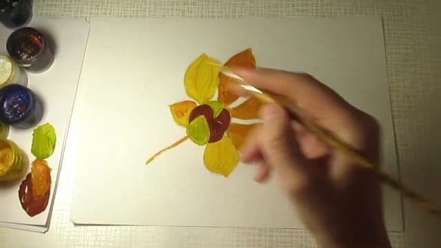 КАК НАРИСОВАТЬ КАШТАН /рисуем осенний лист каштана / рисунки на тему ОСЕНЬ смотреть онлайн