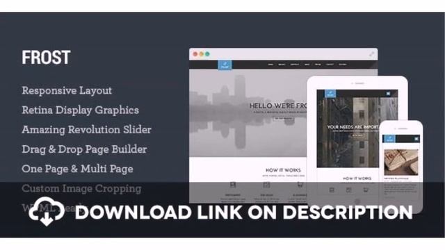 Frost - Multipurpose One Page WordPress Theme Free Download смотреть онлайн