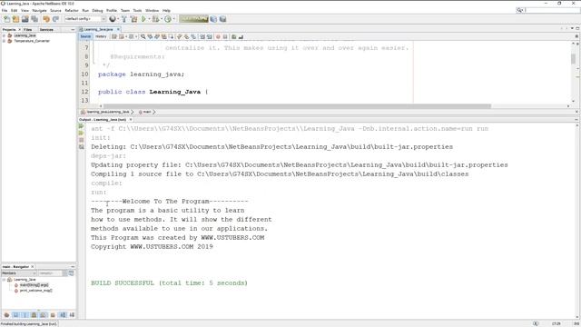 LEARNING JAVA: Methods /w No Return, No Parameters (Tutorial) смотреть онлайн
