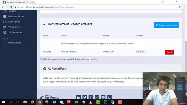 Transferring Domain Names Between Fasthosts Accounts