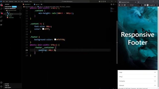 Responsive Footer using HTML CSS and Bootstrap | CSS Footer Design смотреть онлайн