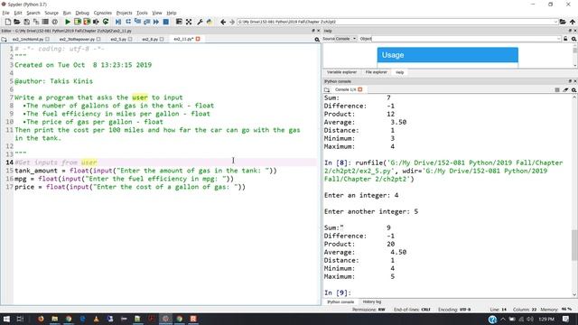 Programming in Python - Chapter 2 Exercises Part 2 - Fall 2019 смотреть онлайн