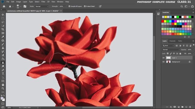 Blur Tool, Sharpen Tool & Smudge Tool #31 Photoshop complete Course смотреть онлайн