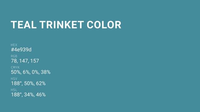 Teal Trinket color #4e939d hex color - Blue color - Warm color 4e939d смотреть онлайн