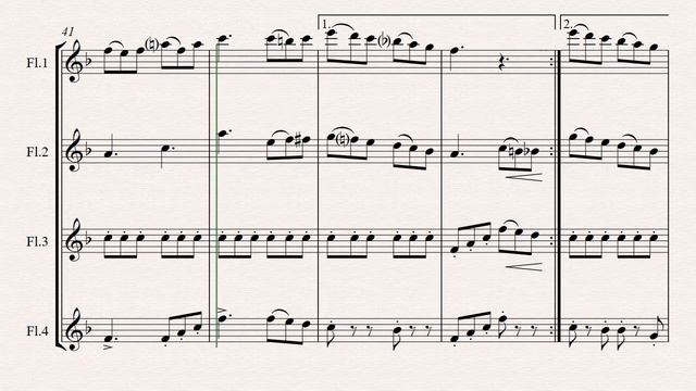 Tarantella Napoletana - Italian Folk Song - Flute Quartet смотреть онлайн