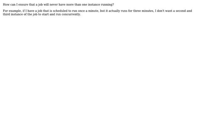Databases: Oracle Jobs: Can I create a job that will not overlap with itself? смотреть онлайн