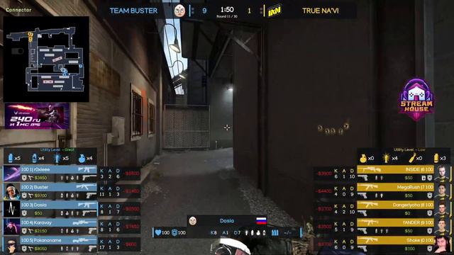1 КАРТА:TEAM BUSTER vs TRUE NAVI В КСГО смотреть онлайн