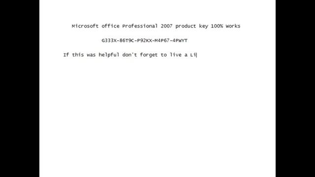 Microsoft office Professional 2007 product key смотреть онлайн