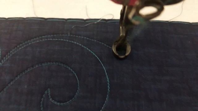 Waves Border Longarm Quilting Freemotion Hand Guided