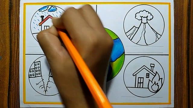 International Day For Disaster Reduction Poster Drawing,Oct-13th |Natural Disaster Drawing Easy смотреть онлайн