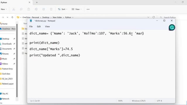 Python Lecture 38: What is Dictionary? How to create the Dictionary? (in Hindi) смотреть онлайн