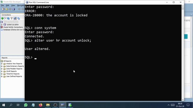 Unlock schema HR di Oracle Database XE 11 2 смотреть онлайн